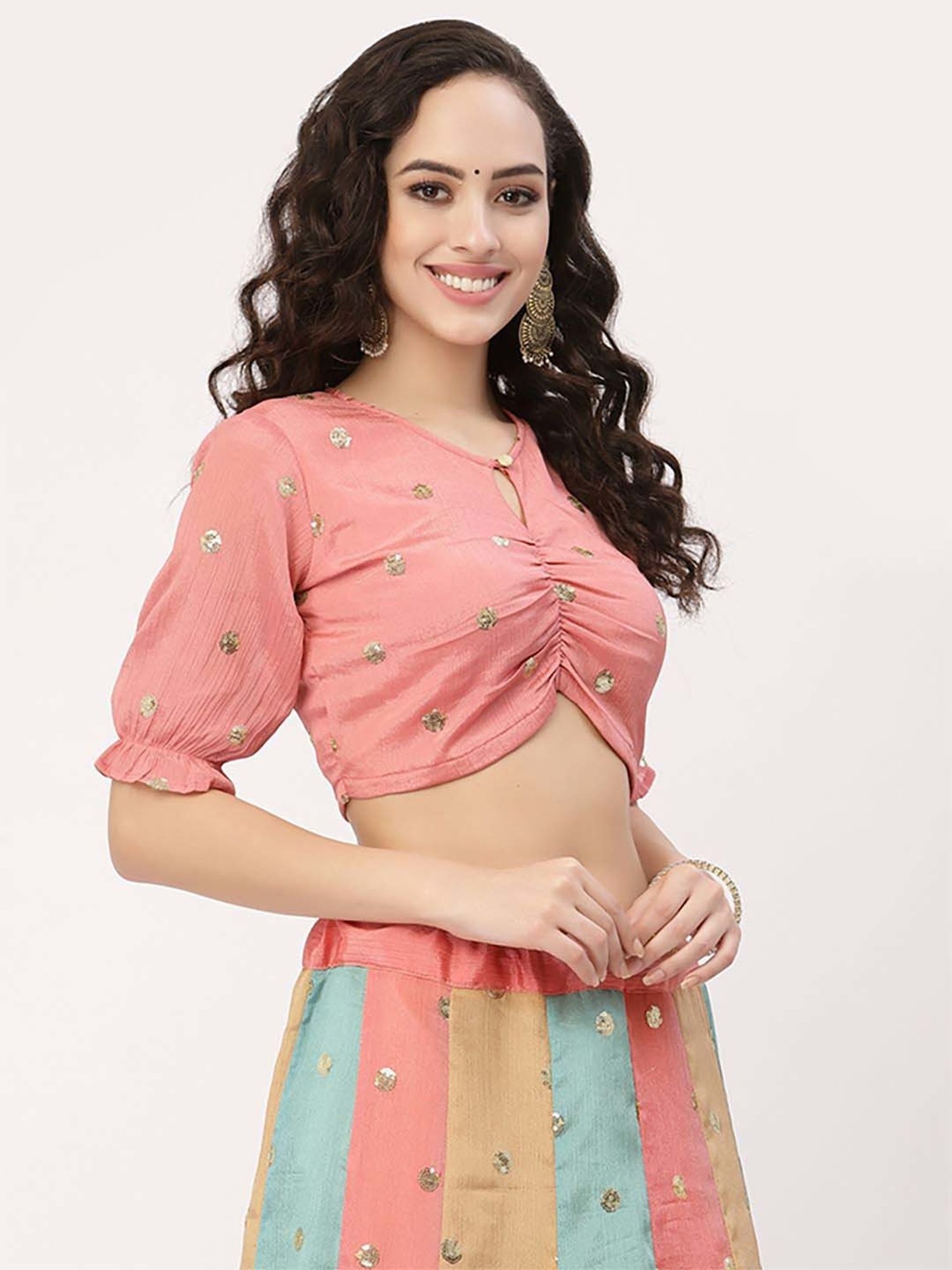 studiorasa Pink Embellished Choli