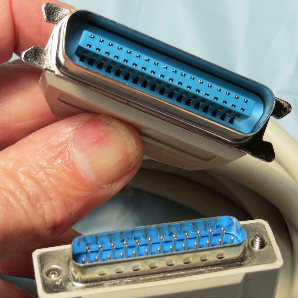 GCE 45-206 25 ft.Parallel Printer Cable RS-232 DB-25 Male to Cen 36-Pin Male