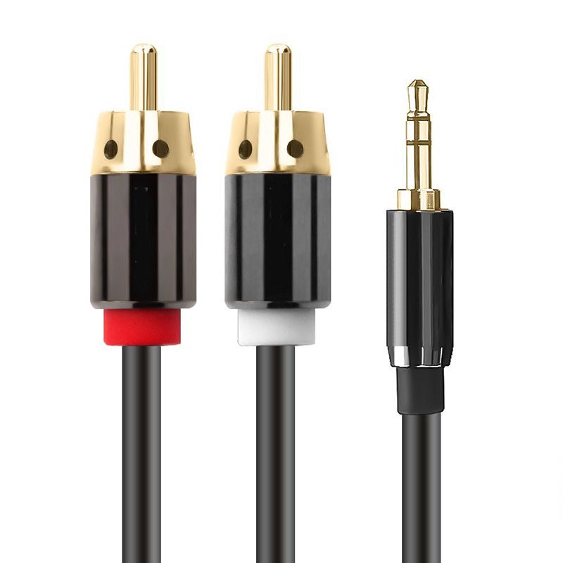 RCA to 3.5mm Audio Cable, Hannord 3.5mm Male to 2RCA Male RCA Cable, Y Splitter Stereo Audio Cable for Subwoofer, Receiver, Speakers and More, 3 Meters / 10ft.