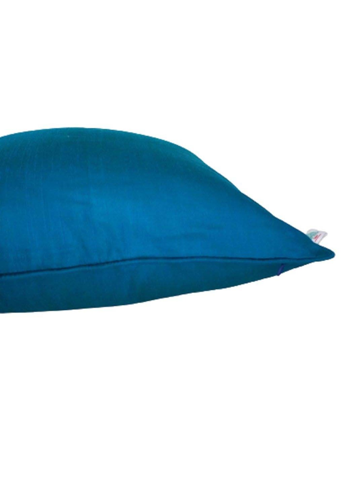 TARA Sparkling Homes Palm Springs Teal Blue & Beige Cotton Cushion Cover - Set of 4