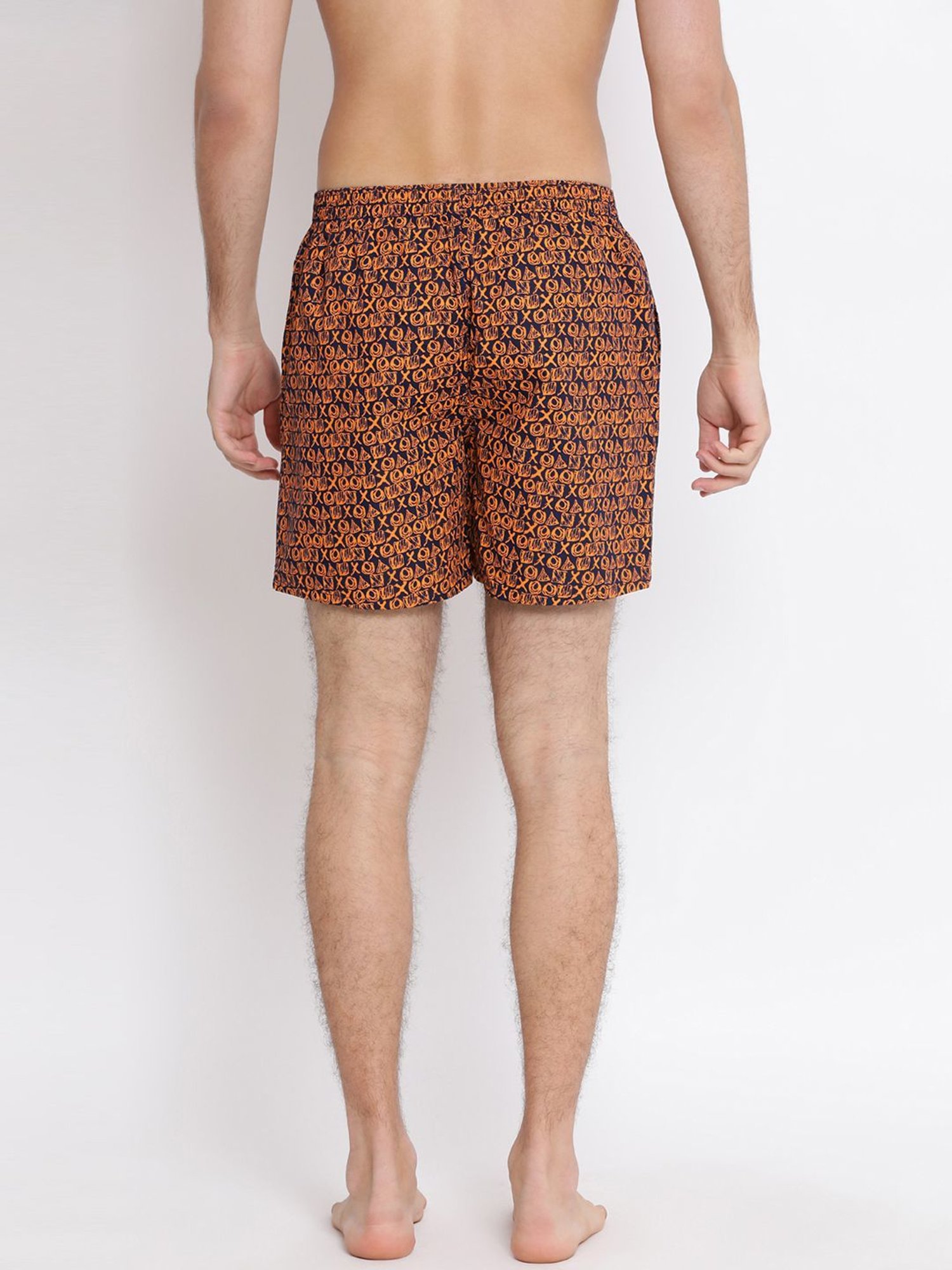 Crimsoune Club Orange Cotton Regular Fit Printed Boxers
