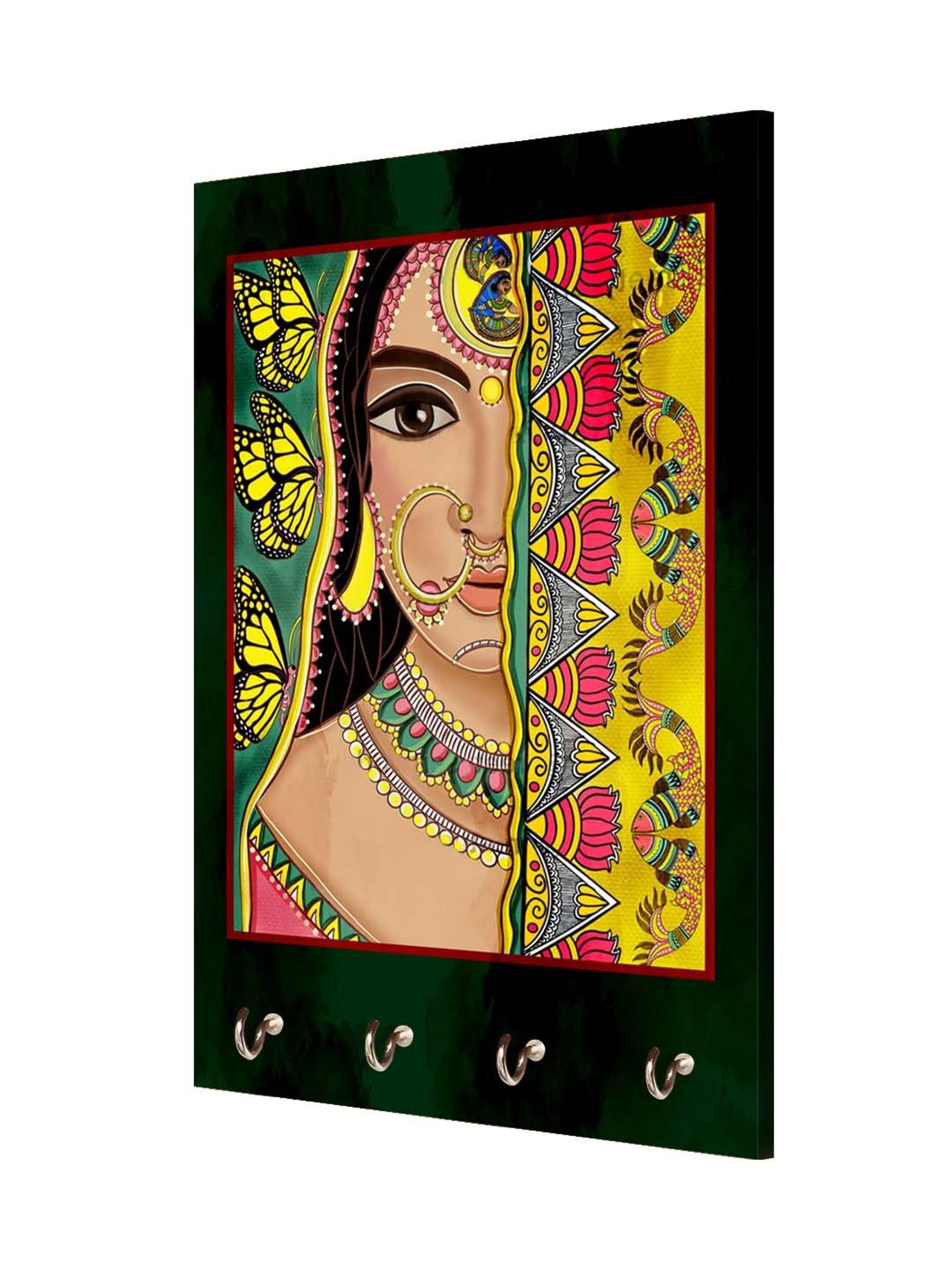 999Store Multicolour MDF  Key Holder - Set of 1