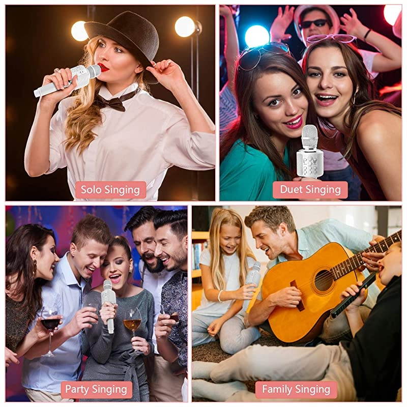 Mini Portable Vocal/Instrument Microphone For Mobile phone laptop Notebook Apple iPhone Sumsung Android With Holder Clip - Pink