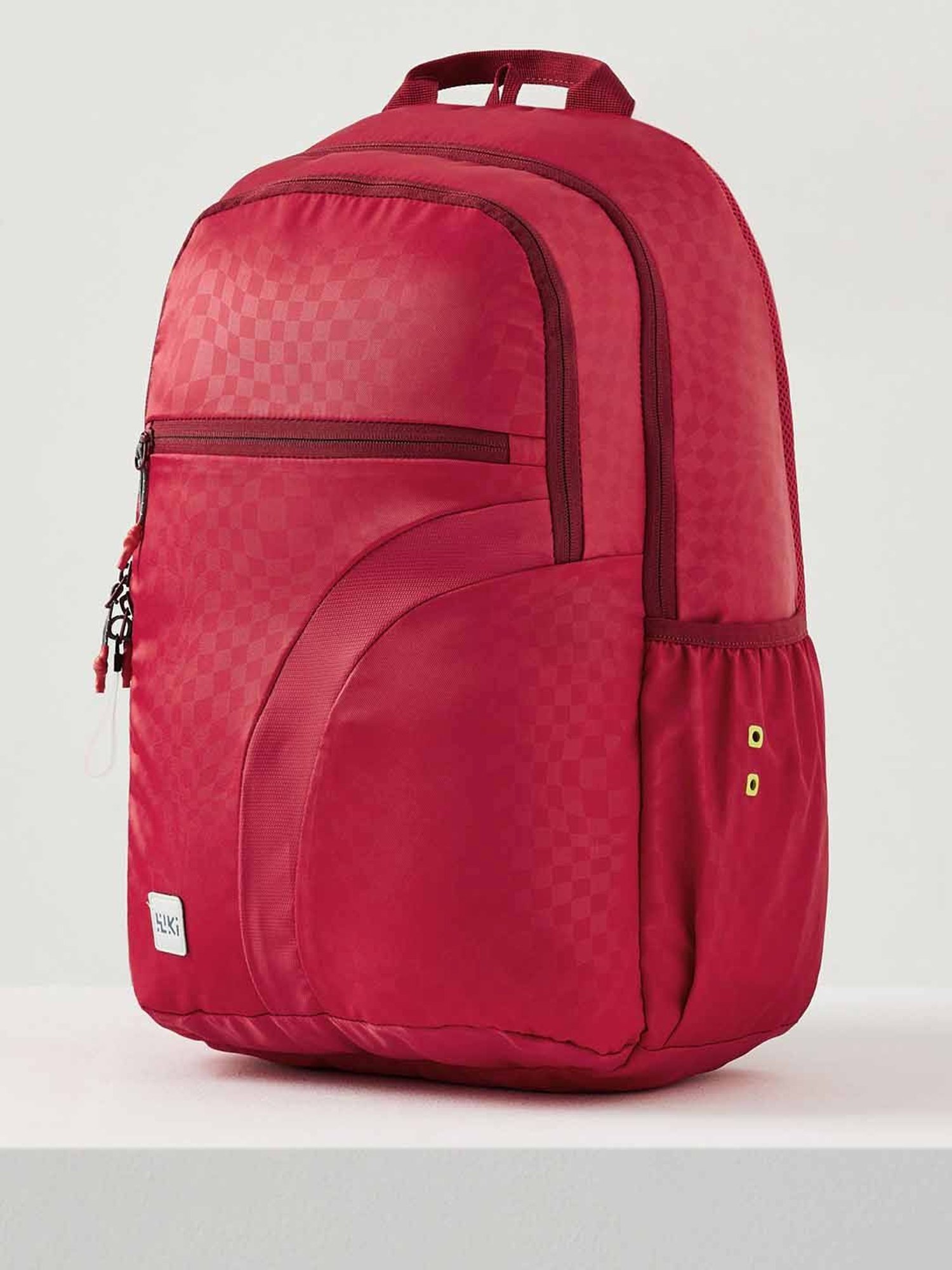 Wiki Back to School 3 Red Polyester Printed Backpack - 34 Ltrs