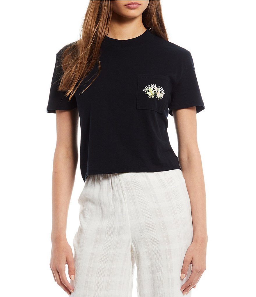 Volcom Black Pocket Dial Organic Cotton Tee