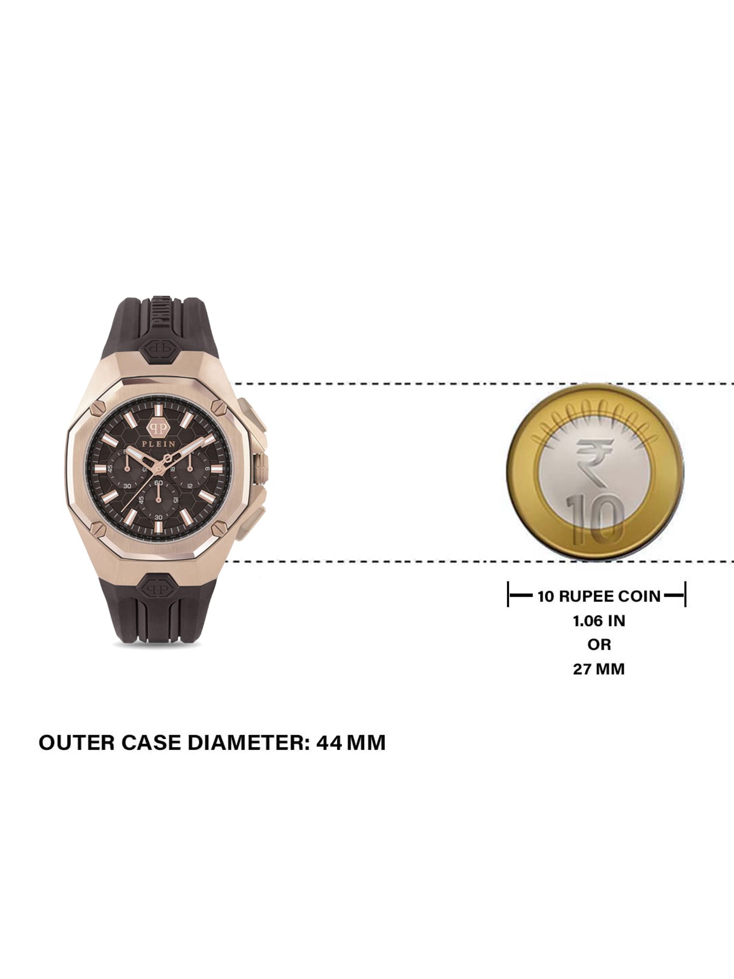 PHILIPP PLEIN Octagon Men Brown Round Dial Analog Watch - PWTBA0223