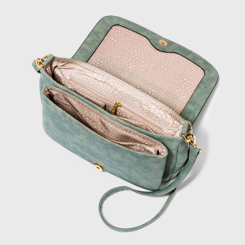 VR NYC Braided Messenger Crossbody Bag - Ice Blue