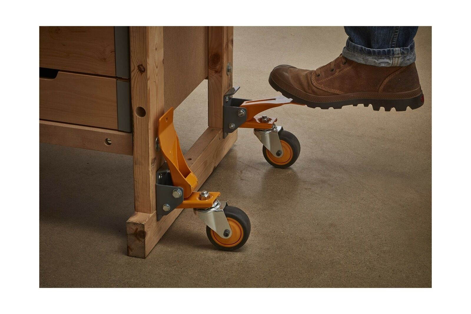 Bora Heavy Duty Workbench 4-Caster Set for Workshop Mobility; Swivel, Locking...