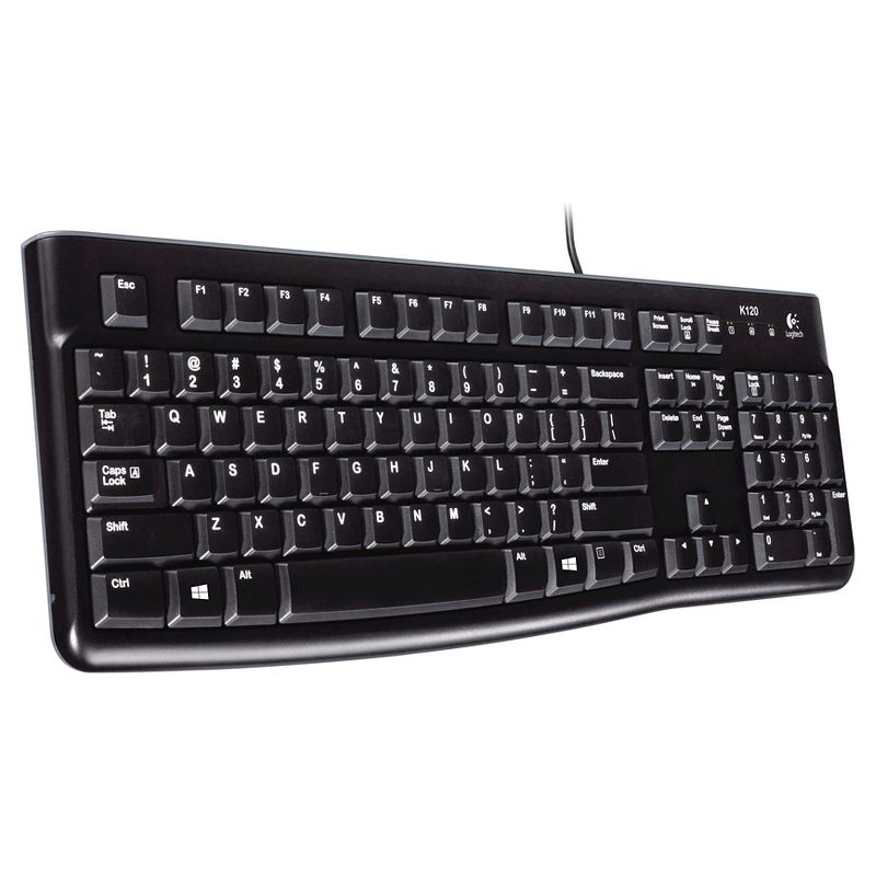 Logitech K120 Ergonomic Desktop USB Keyboard - Black (920-002478)