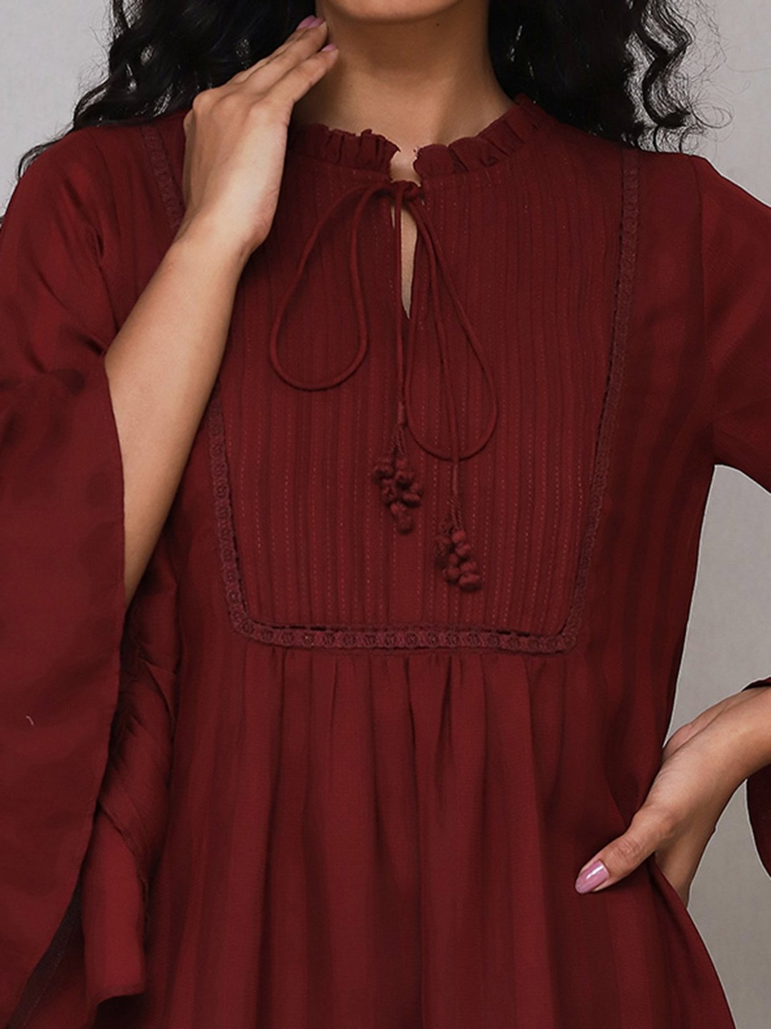 aarke Ritu Kumar Maroon Top