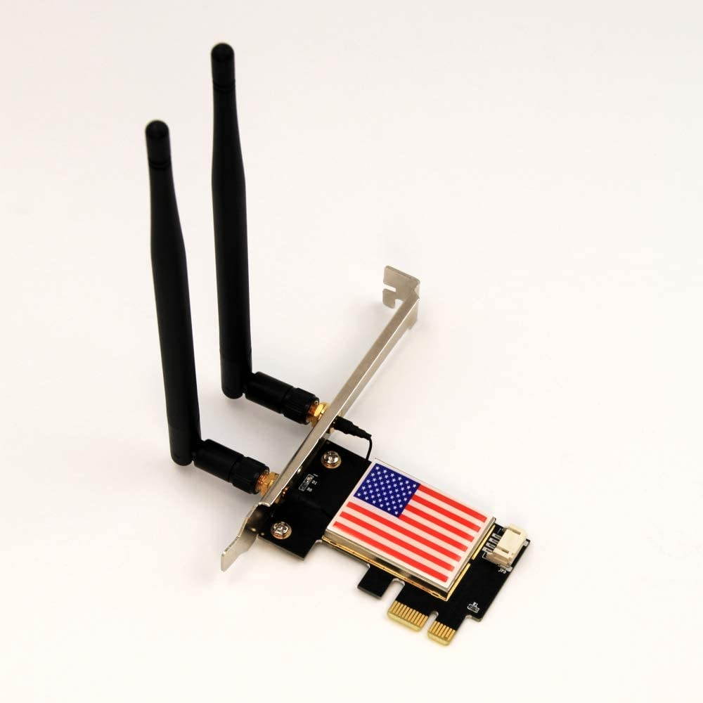 WiFi 6 PCIe WiFi Card Wireless Card for PC with Bluetooth 5.1, 802.11AX Dual Band Wireless Adapter Ultra-Low Latency, Supports Windows 10 (64bit) only .2402Mbps + 574Mbps, 160MHz