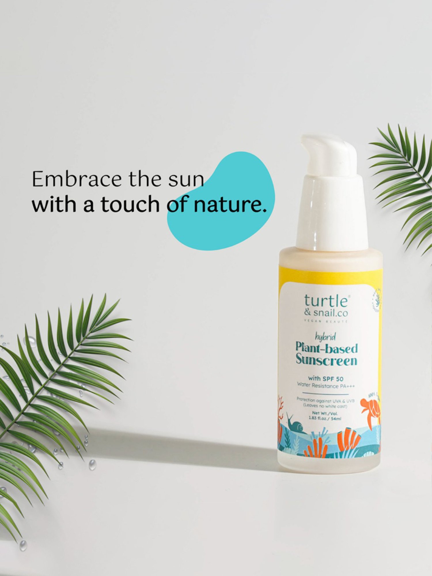 Turtle & Snail.Co Hybrid Plant-Based Sunscreen with SPF 50 & Water Resistance PA+++ - 54 ml