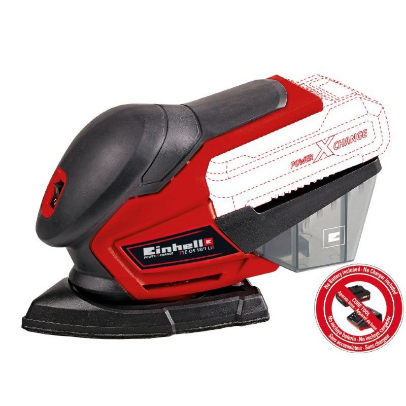 EINHELL TE-OS Power X-Change 18-Volt Cordless Palm Sheet Sander, Tool Only