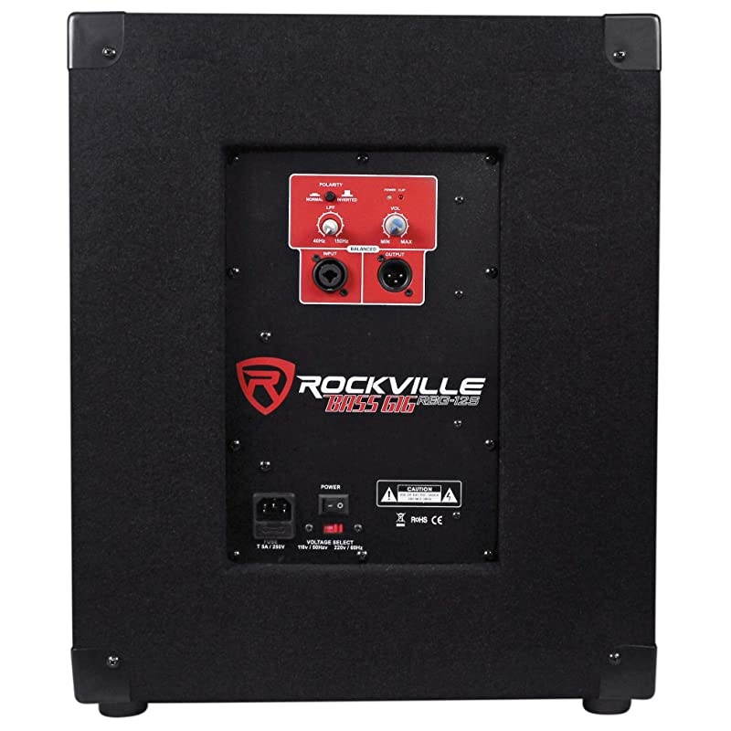 New RBG12S Bass Gig 1400 Watt Active Powered PA Subwoofer DJ/Pro, 12 inch
