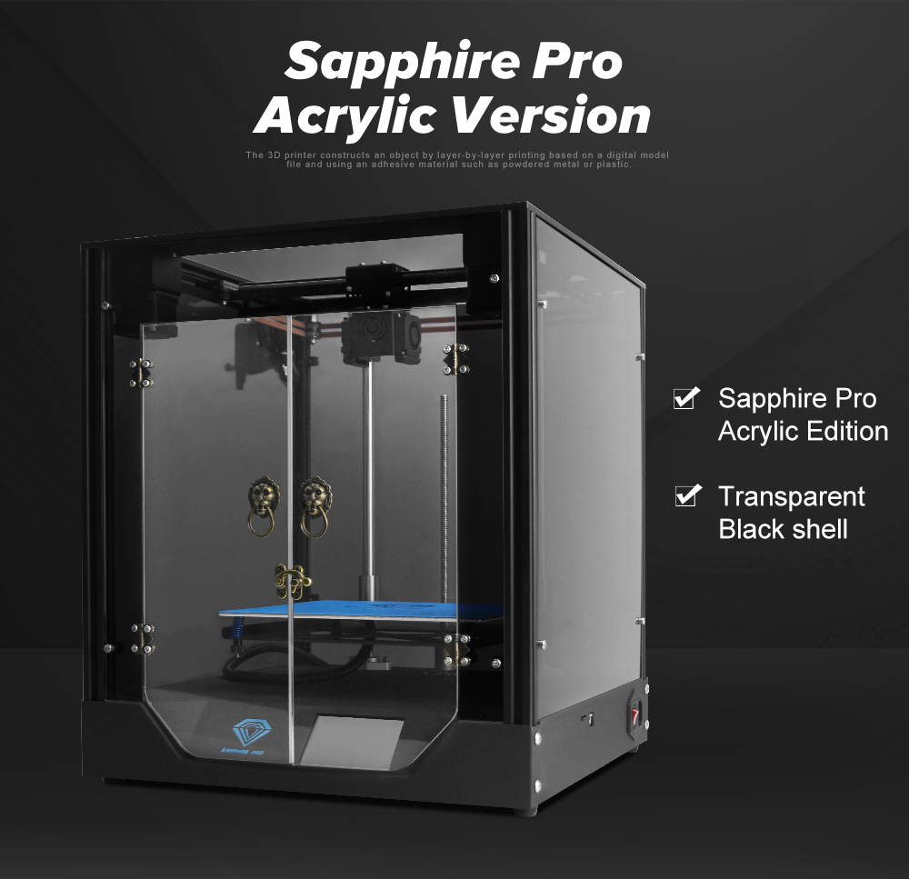 Sapphire-PRO1 3D printer, 0.4mm, supports cura, 3DPrinterOs, Repetier-Host