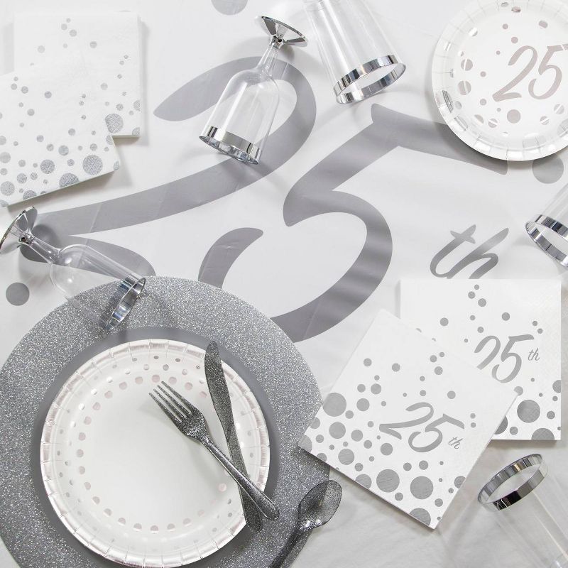 2ct Silver Anniversary Mug Set