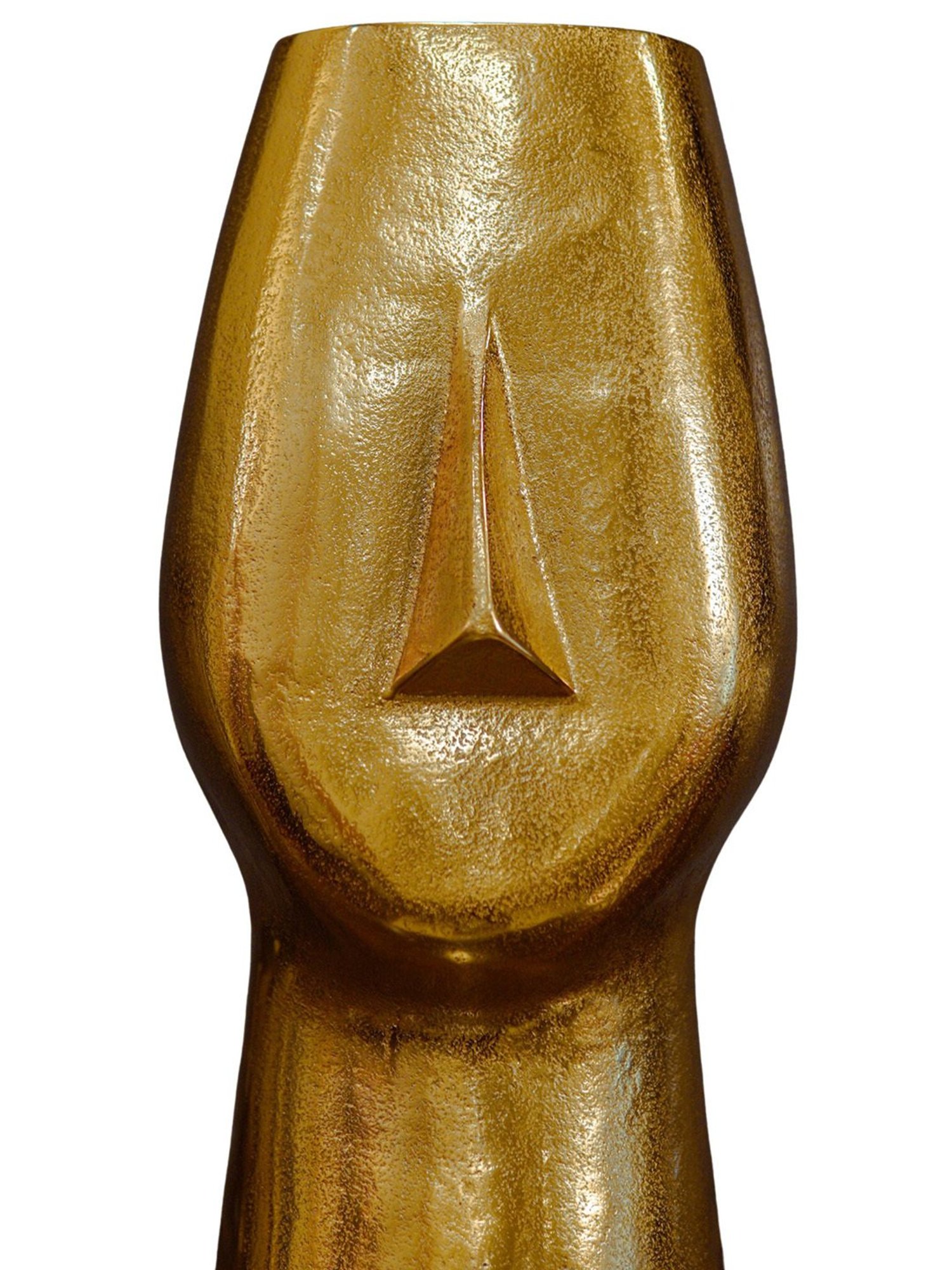 Ambi Quirky Pure Brass Face Flower Vase Table Art (Gold)