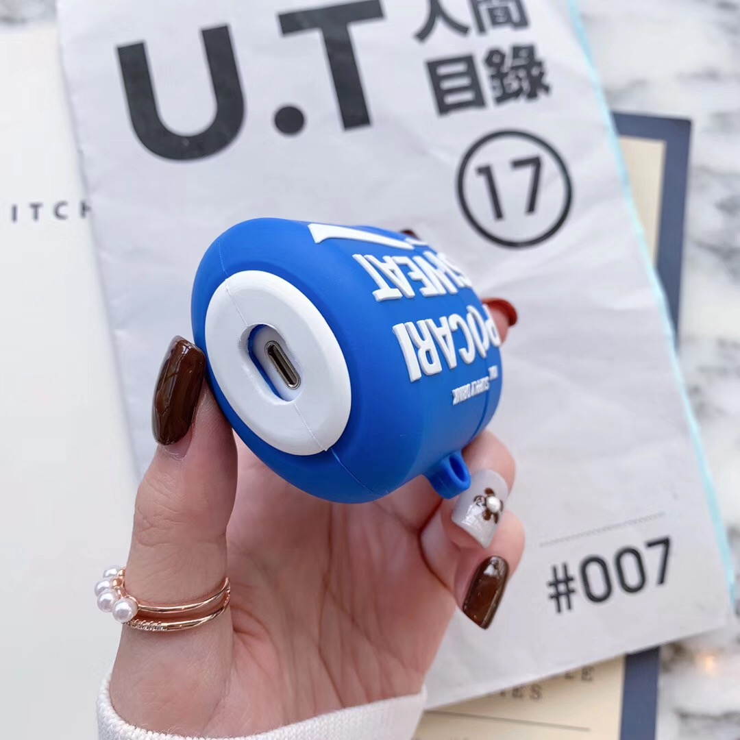 Blue Airpods Case,AirPods 2 Case,Airpods Accessories,Airpods Skin,Cute Cartoon Pink Piglet Slicone Girls Kids Protective Cover Case Compatible for Airpods 1 & 2