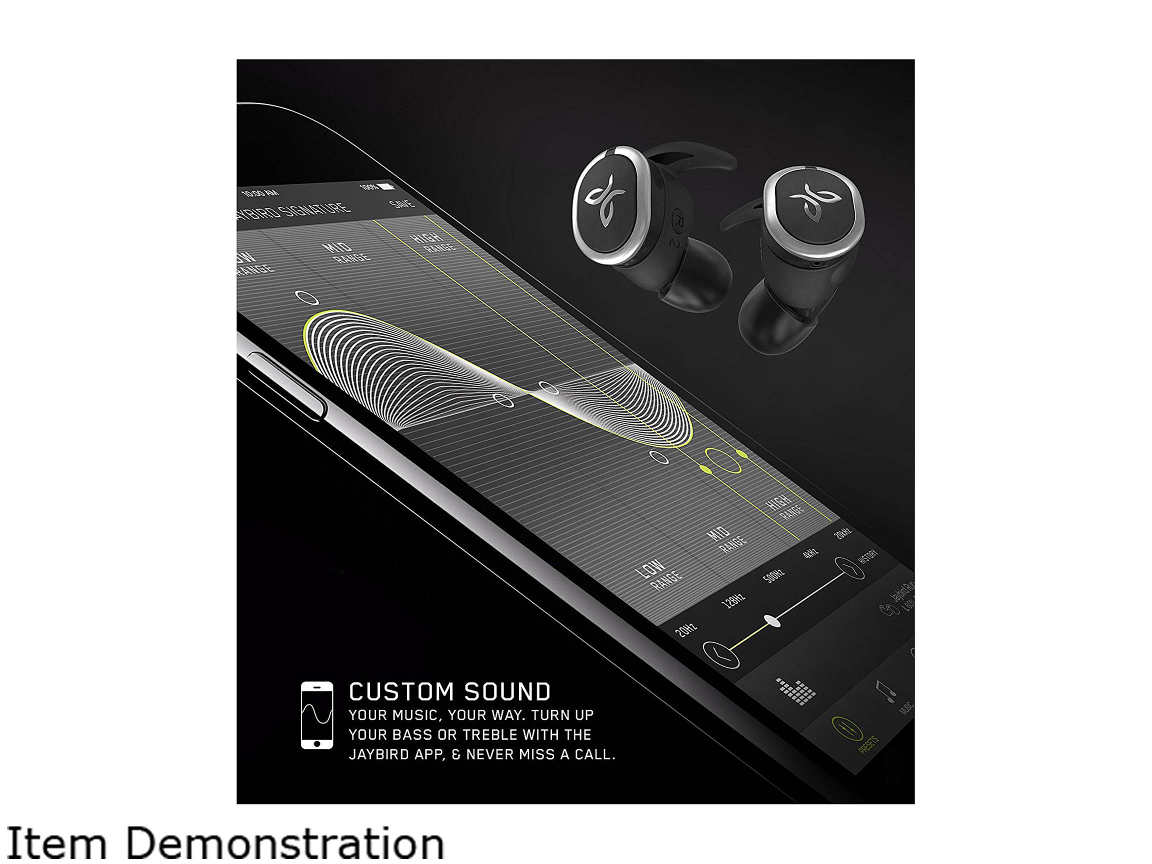 JayBird RUN In-Ear Wireless Bluetooth Headphones, Jet, 985-000688