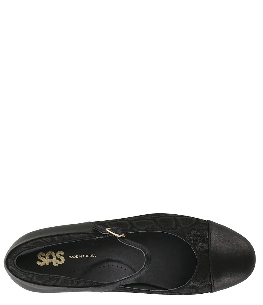 Sas Isabel Leather Block Heel Mary Jane Pumps