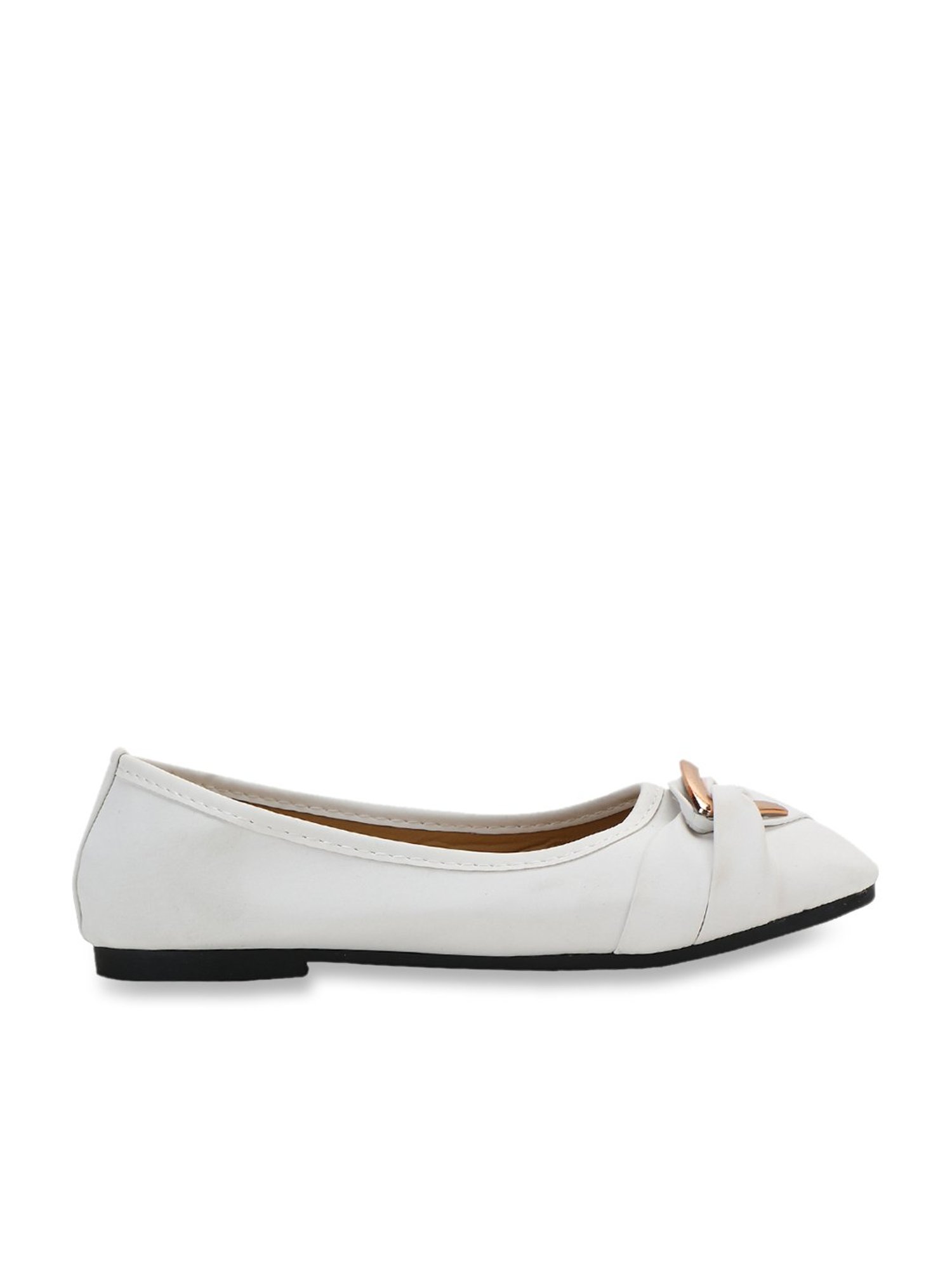 Passion Petals Kids White Flat Ballets