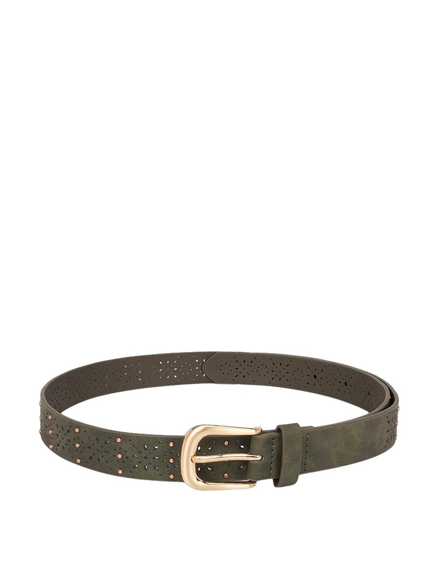 Hidesign Mariko Brown Solid Leather Narrow Belt