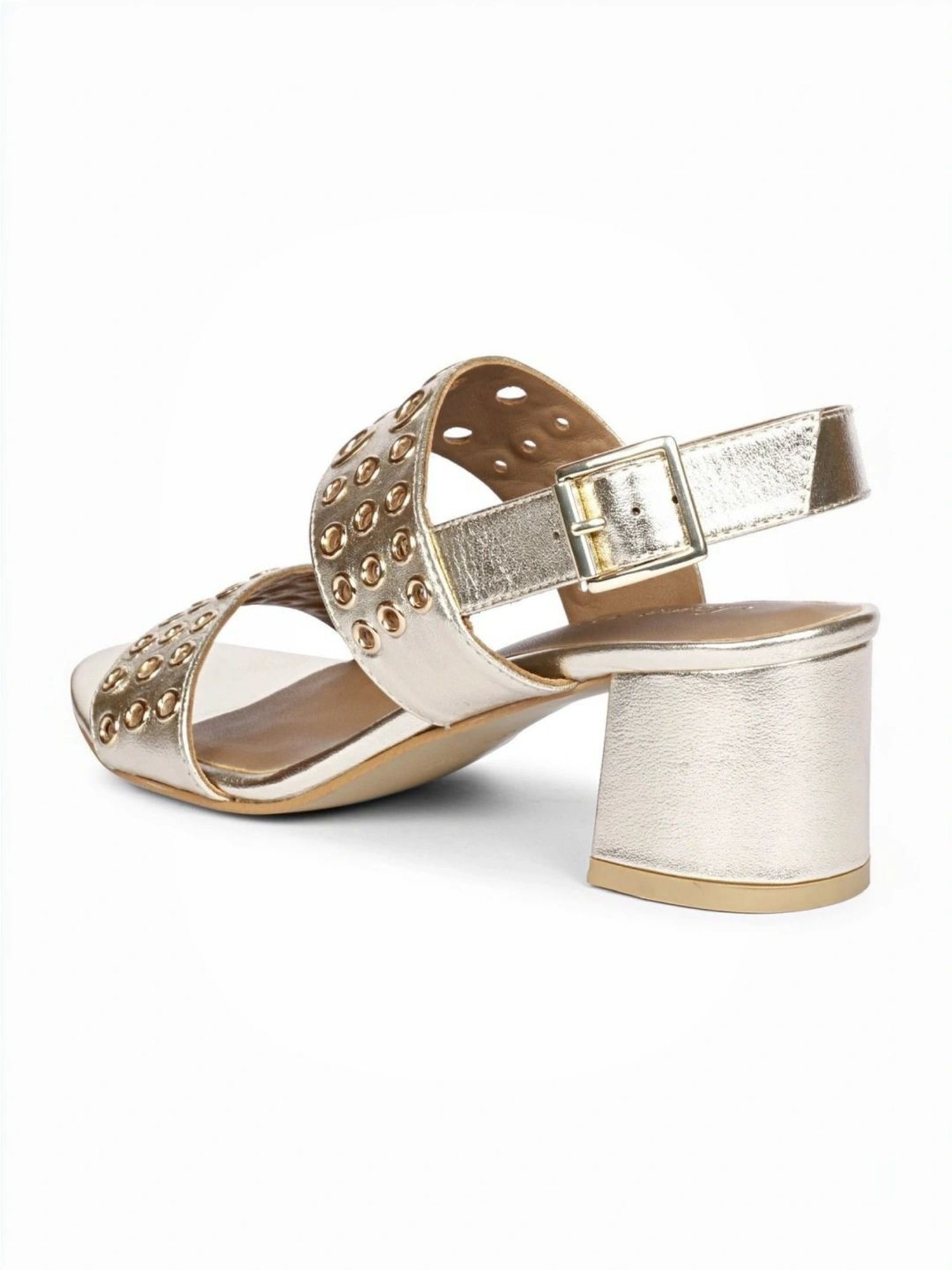 Saint G Women's Platin Metallic Back Strap Sandals