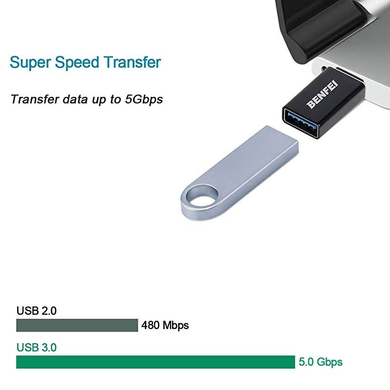 USB C to USB 30 Adapter  5 Pack USB C to A Male to Female Adapter Compatible with MacBook 2018 2017 2016 Samsung Galaxy Note 8 Galaxy S8 S8+ S9 Google Pixel Nexus and More Black