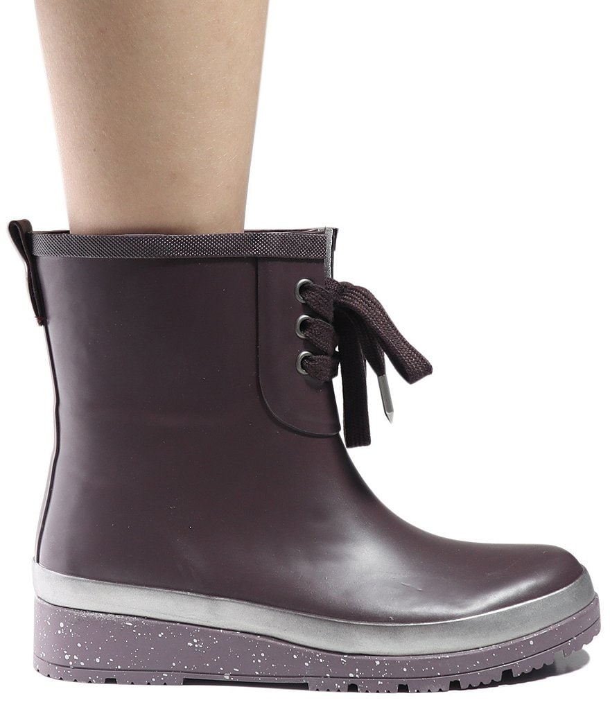 Splendid Dawn Lace Front Wedge Rain Booties