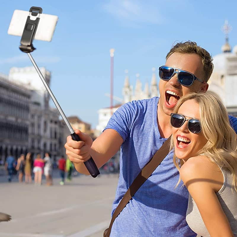 S91 Video Selfie Stick Tripod Extendable Bluetooth Stand with Wireless Remote Shutter for iPhone 1111 ProXS MaxXRX87 SamsungSmartphone GoproCameraMore
