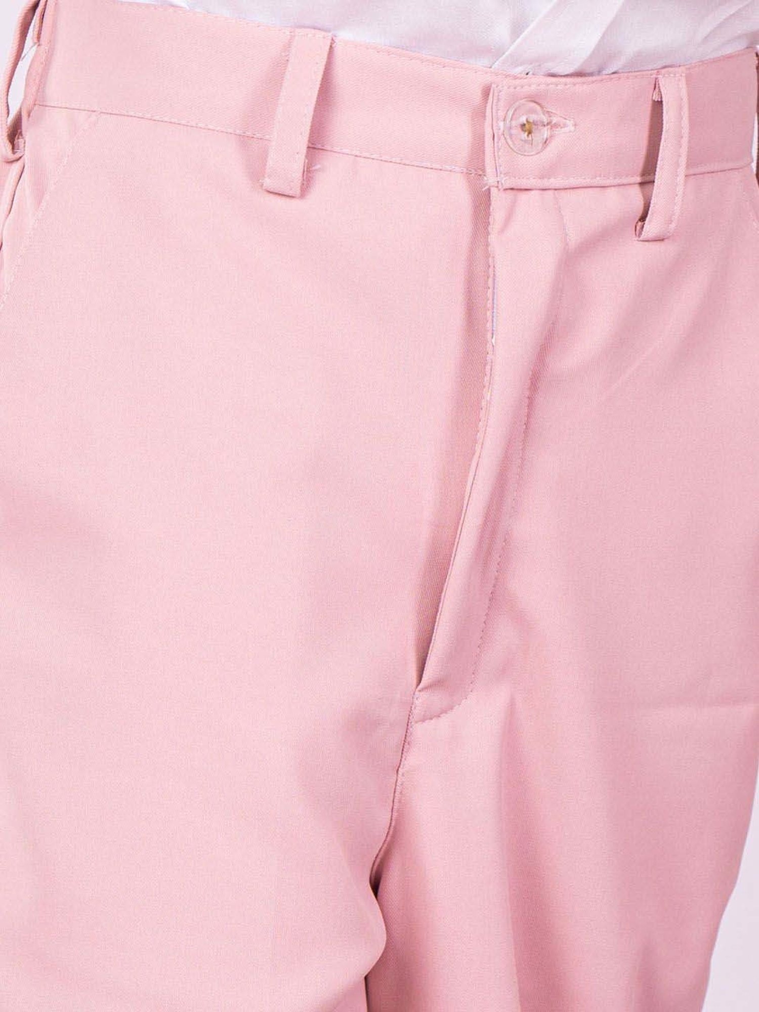 Fourfolds Boys Blue & White Solid Full Sleeves Suit Set