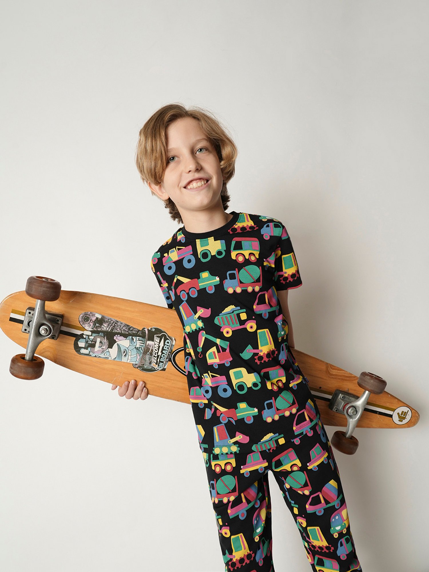 Jack & Jones Junior Boys Black Printed T-Shirt