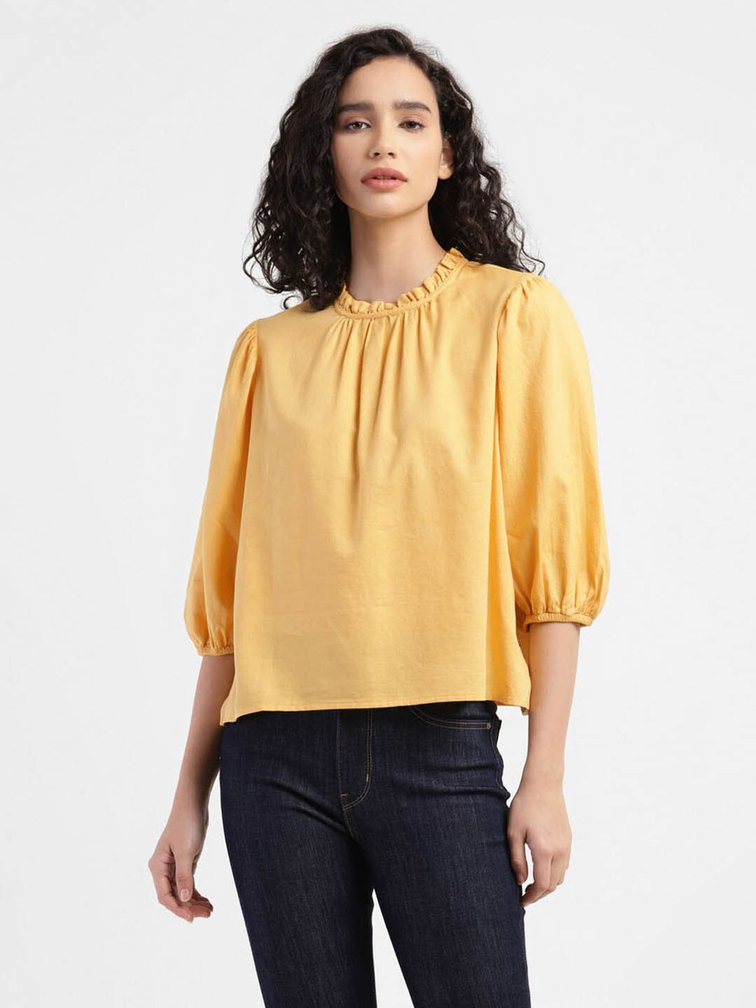 Levi's Yellow Cotton Top
