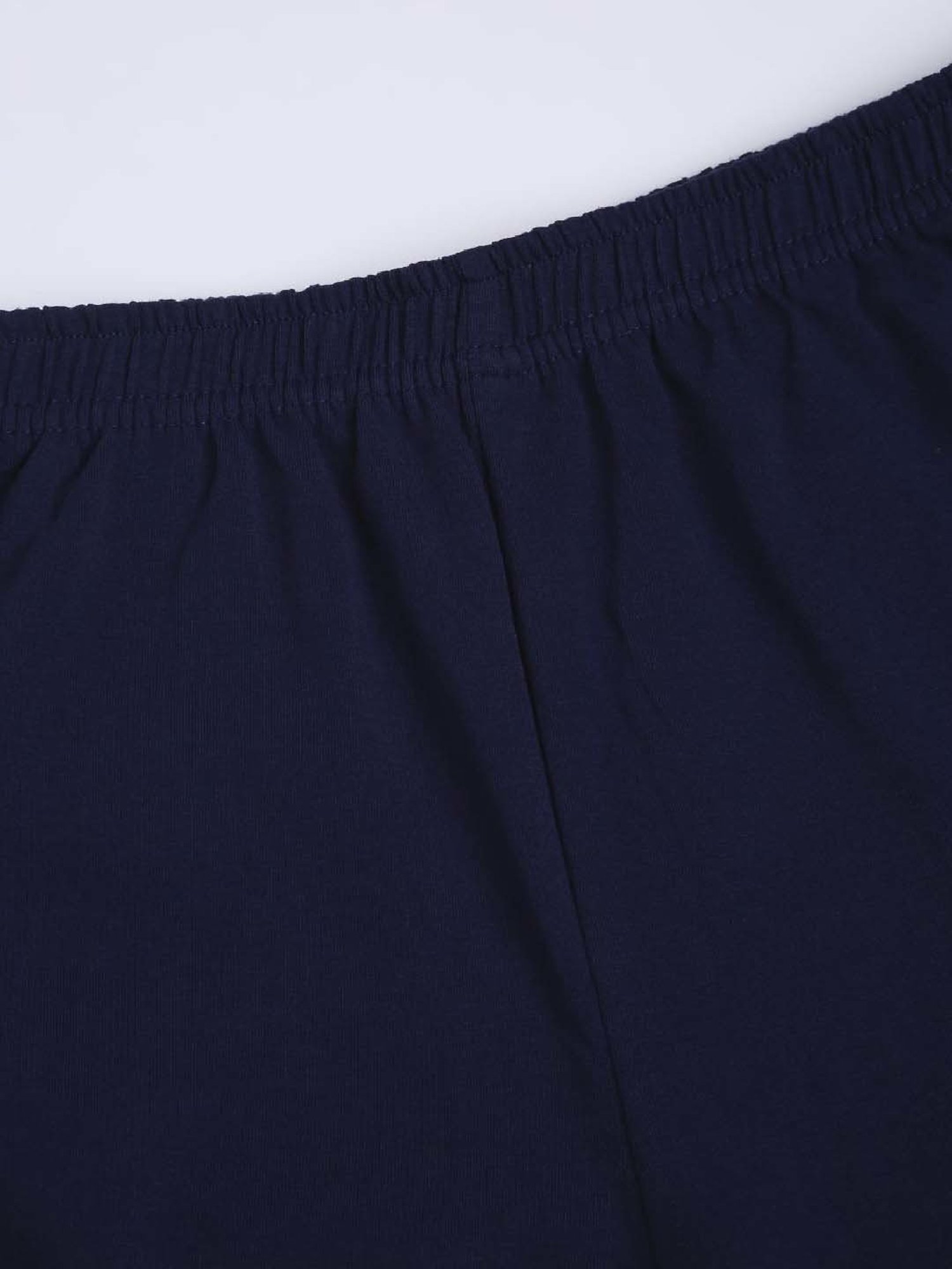 FEELINGS Navy Cotton Plain Capris