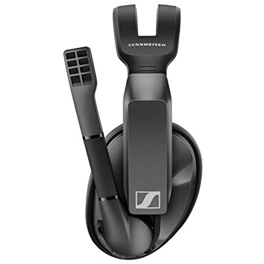 Sennheiser GSP 370 Over-Ear Wireless Gaming Headset, Low-Latency Bluetooth,Noise-Cancelling Mic, Flip-to-Mute, Audio Presets - PC, Mac, Windows, and PS4 Compatible - Black