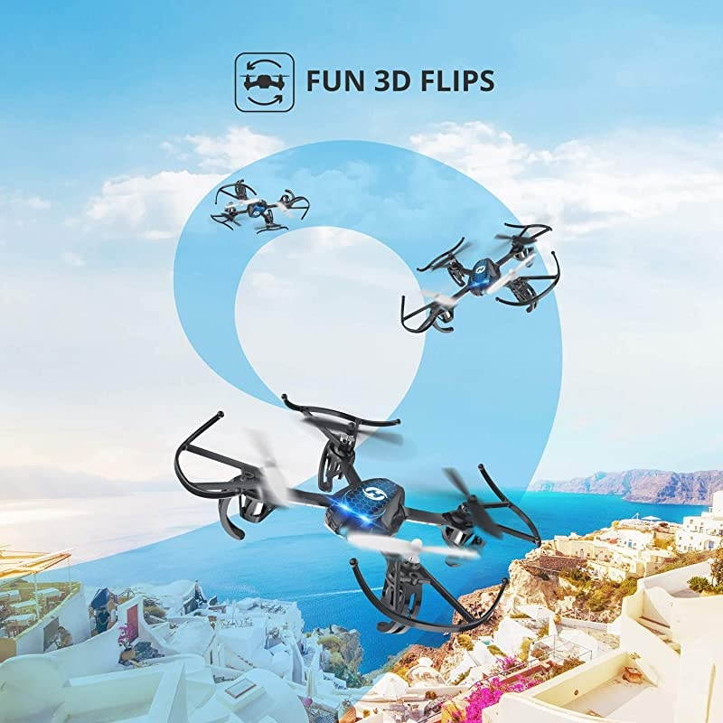 HS170 Mini Drone for Kids Adults RC Nano Quadcopter with 2 Batteries Altitude Hold Headless Mode 3D Flips One Key TakeOff and Speed Adjustment Easy Toy for Beginners