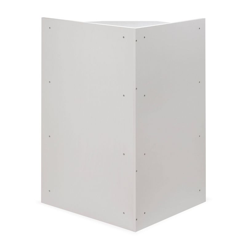 Badger Basket Corner Cubby Storage Unit with Four Reversible Baskets White