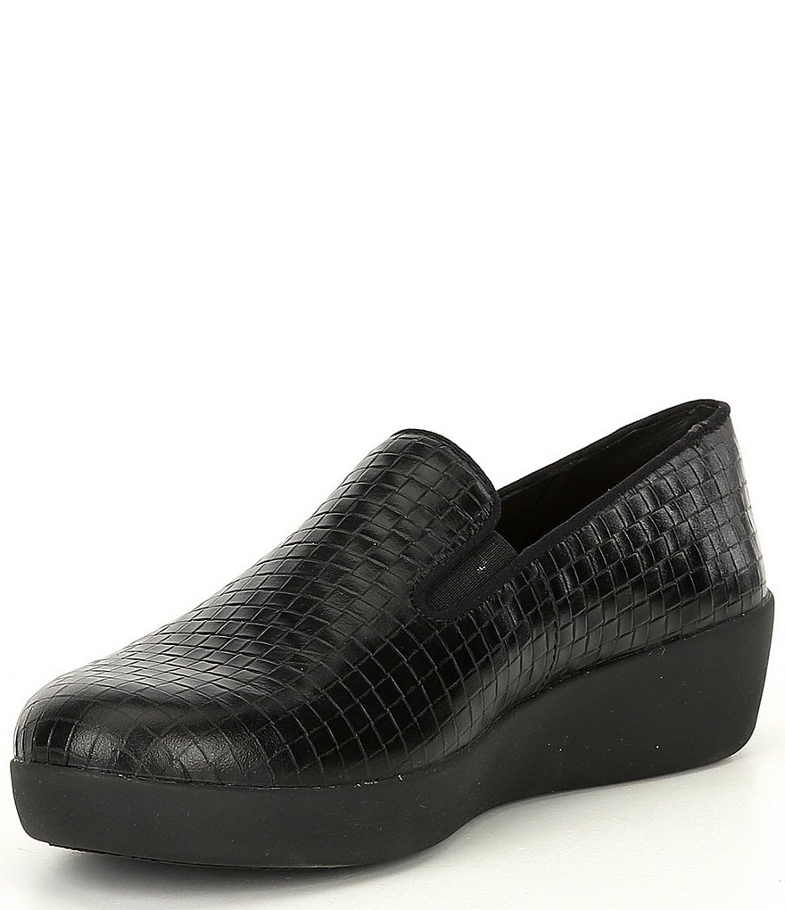 FitFlop Superskate Leather Wedge Sneakers