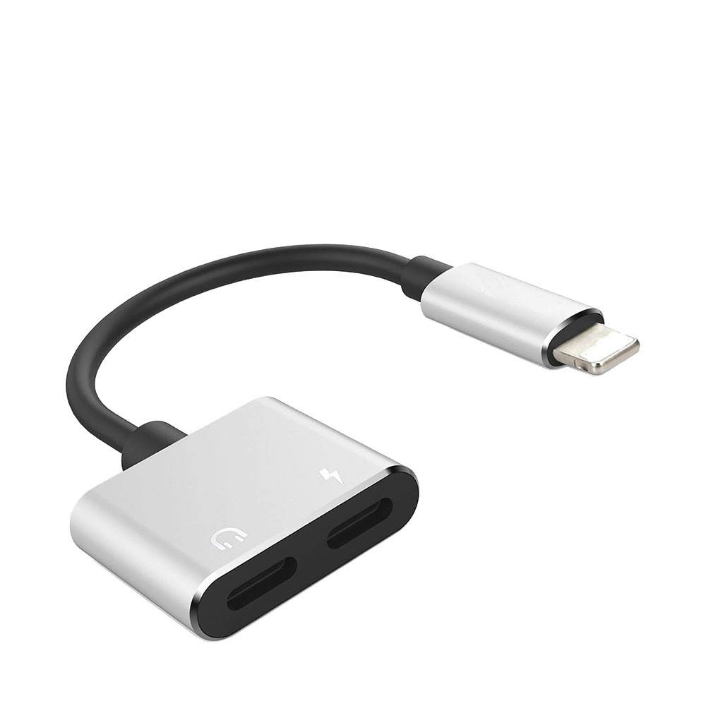 2 in 1 Lightning Audio Charging Adapter to Earphone AUX Cable for Listening Music Charging Converter For iPhone X 8 7 iPod iPad iOS Devices
