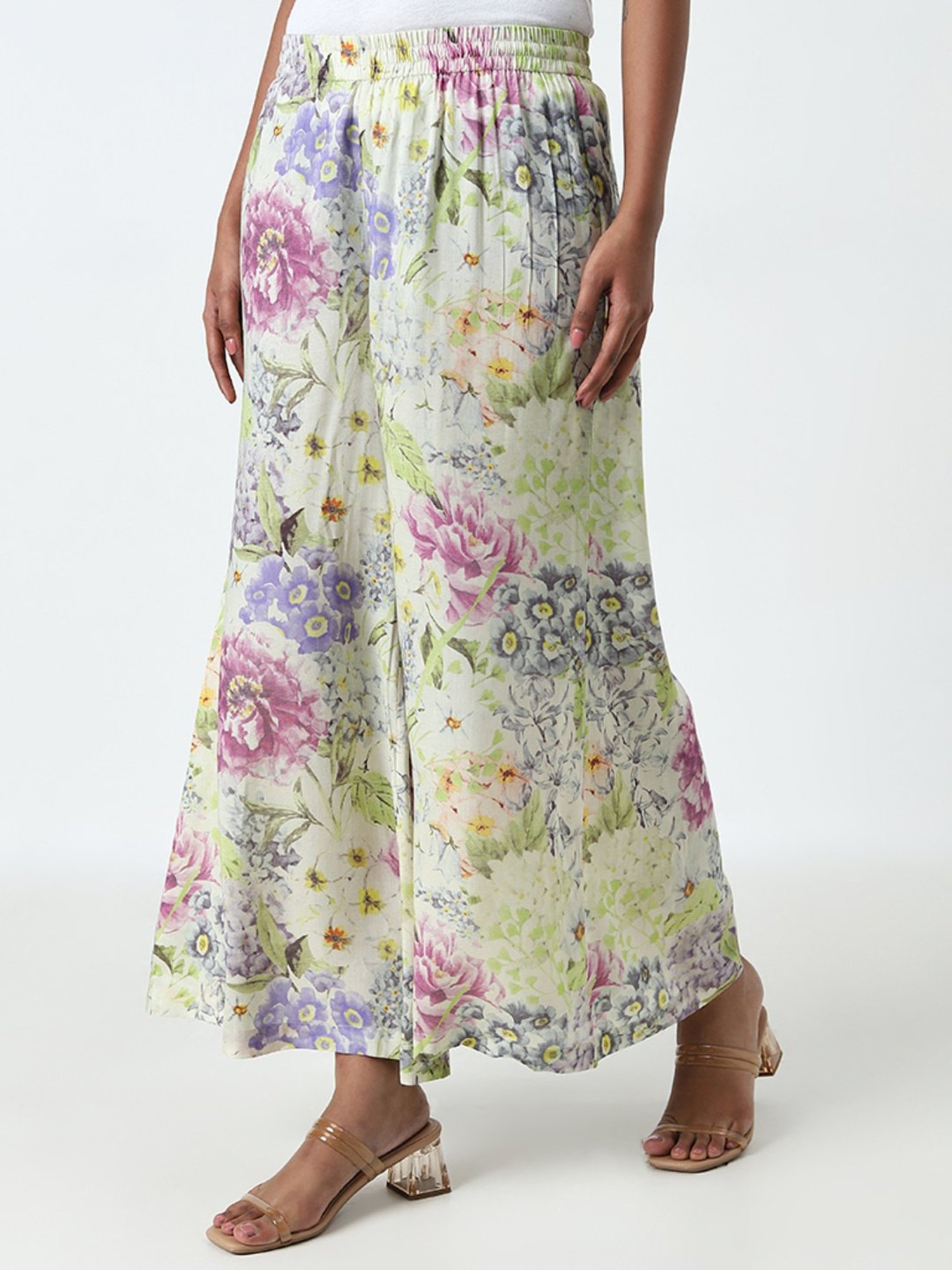 Zuba by Westside Multicolour Floral High-Rise Palazzos