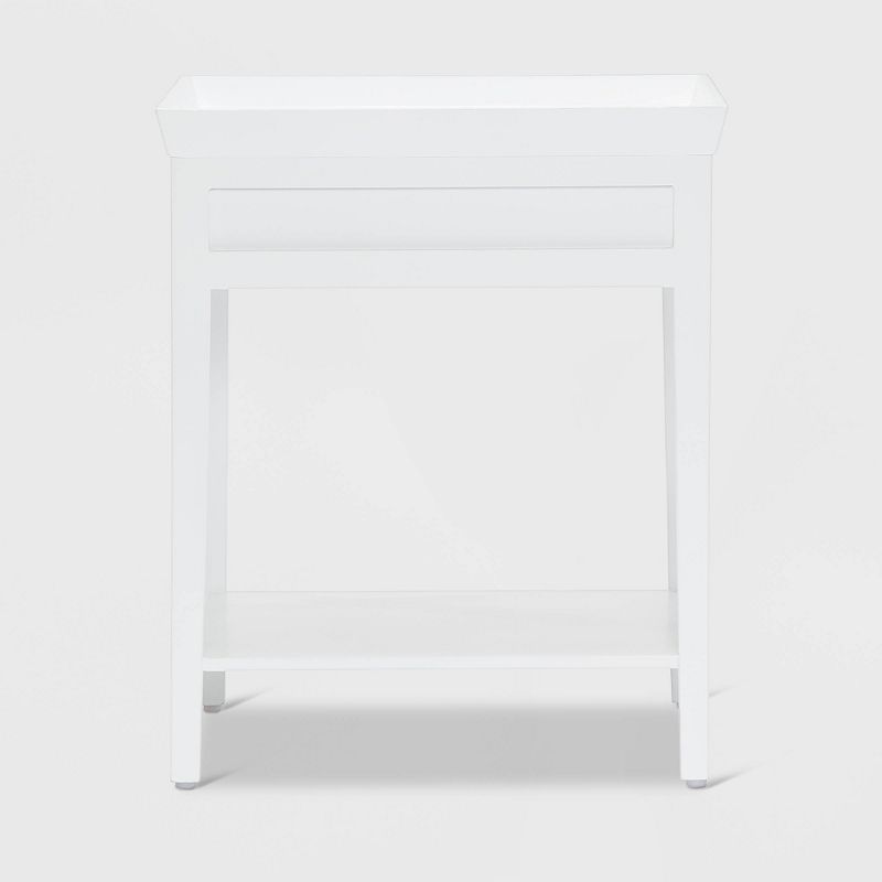 Hampton Side Table with Drawer White - Finch