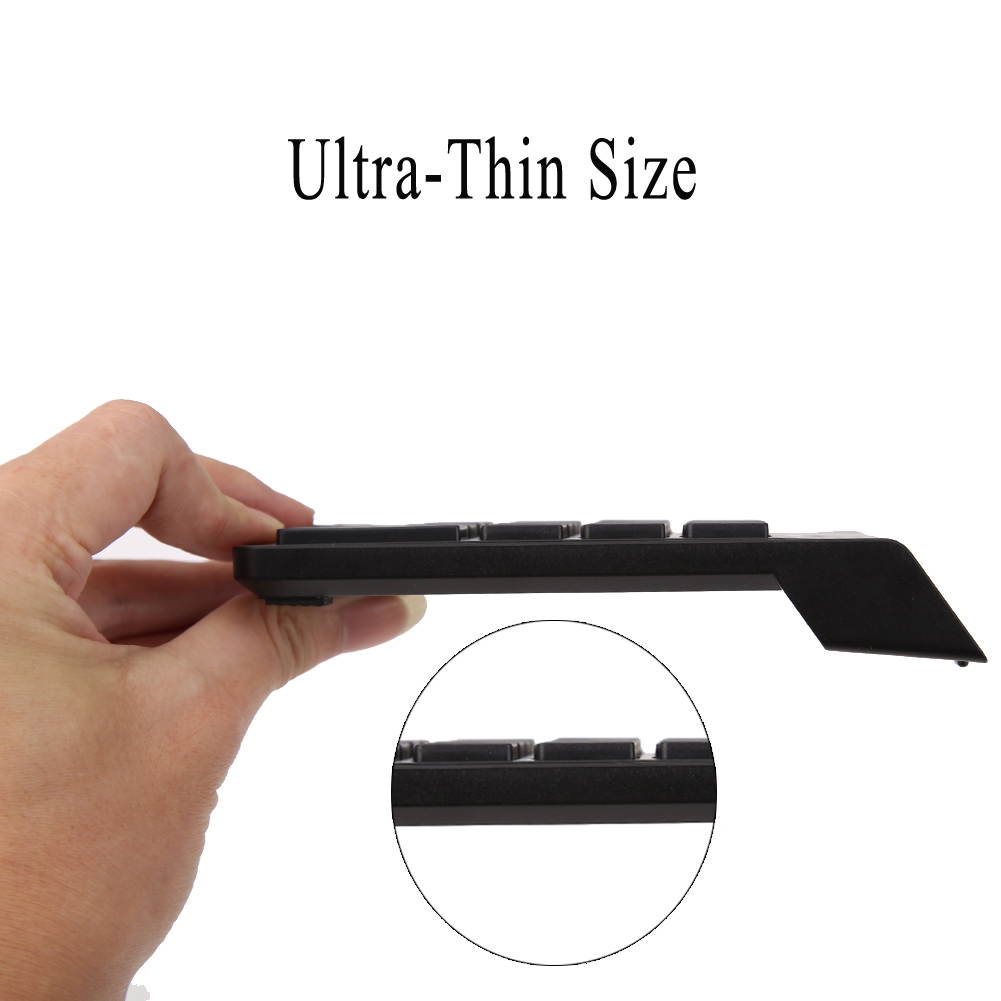 High Quality Ultra-thin Portable Wireless 2.4G Mini 18-keys Num Pad Numeric Number Keypad Keyboard for Laptop Notebook