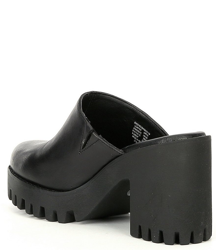 Steve Madden Bayside Leather Lug Sole Platform Clogs