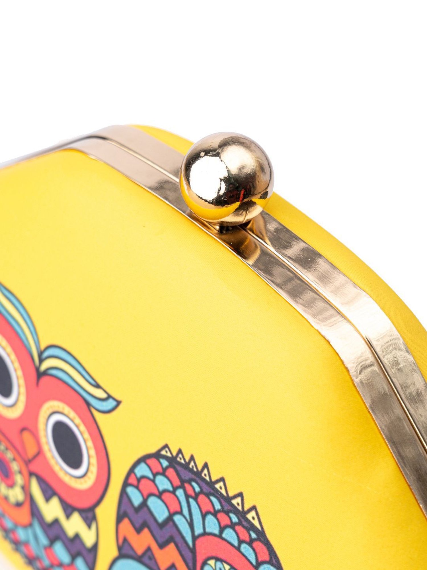 NR by Nidhi Rathi Yellow Fabric Clutch