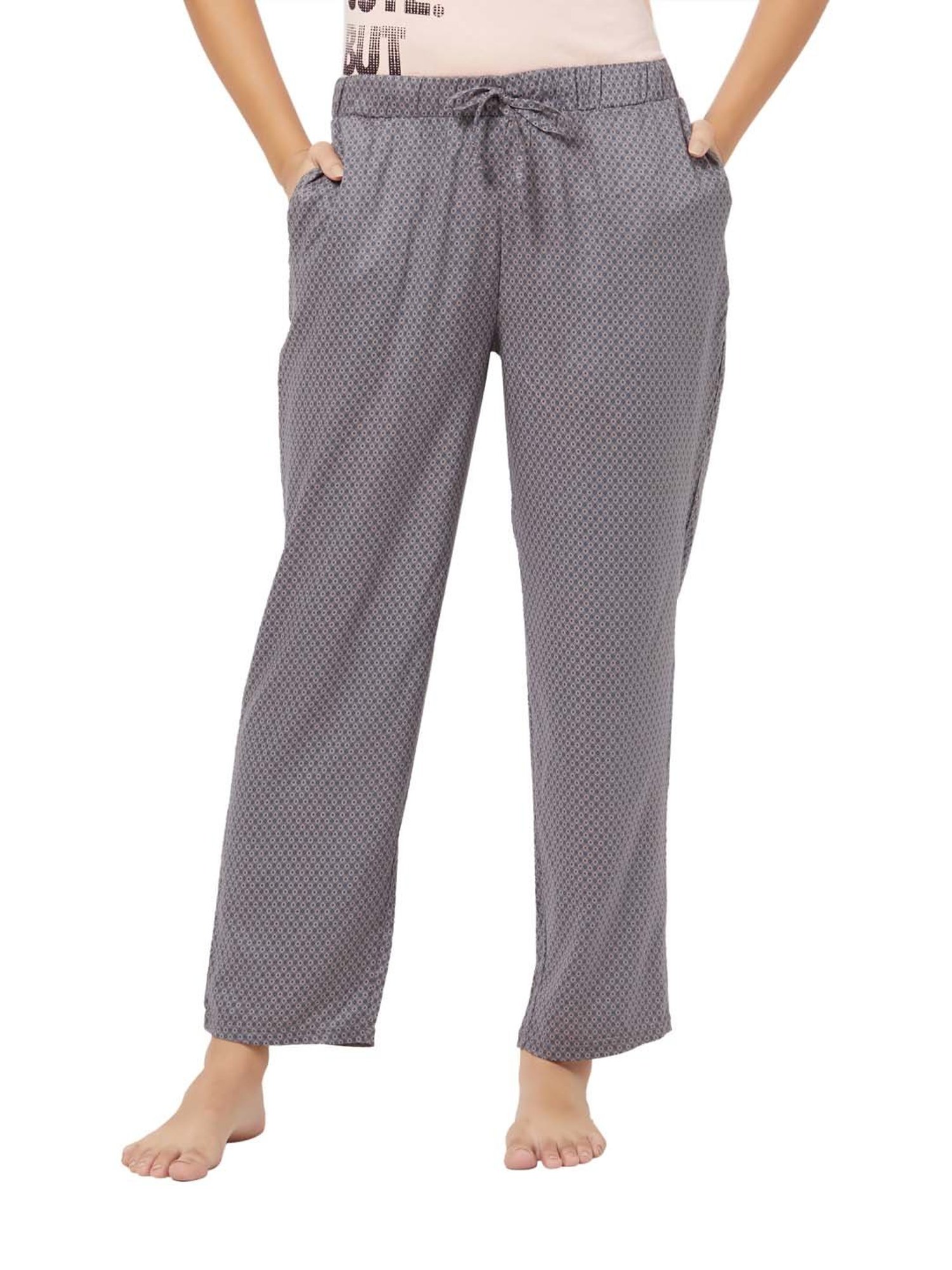 Soie Grey Printed Pyjamas