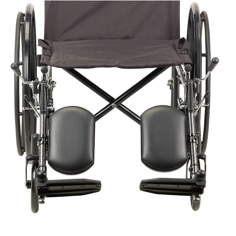 Drive Medical Silver Sport Reclining Wheelchair with Elevating Leg Rests, Detachable Desk Arms, 18" Seat