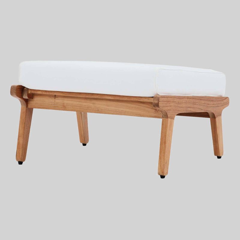 Saratoga Patio Ottoman White - Modway