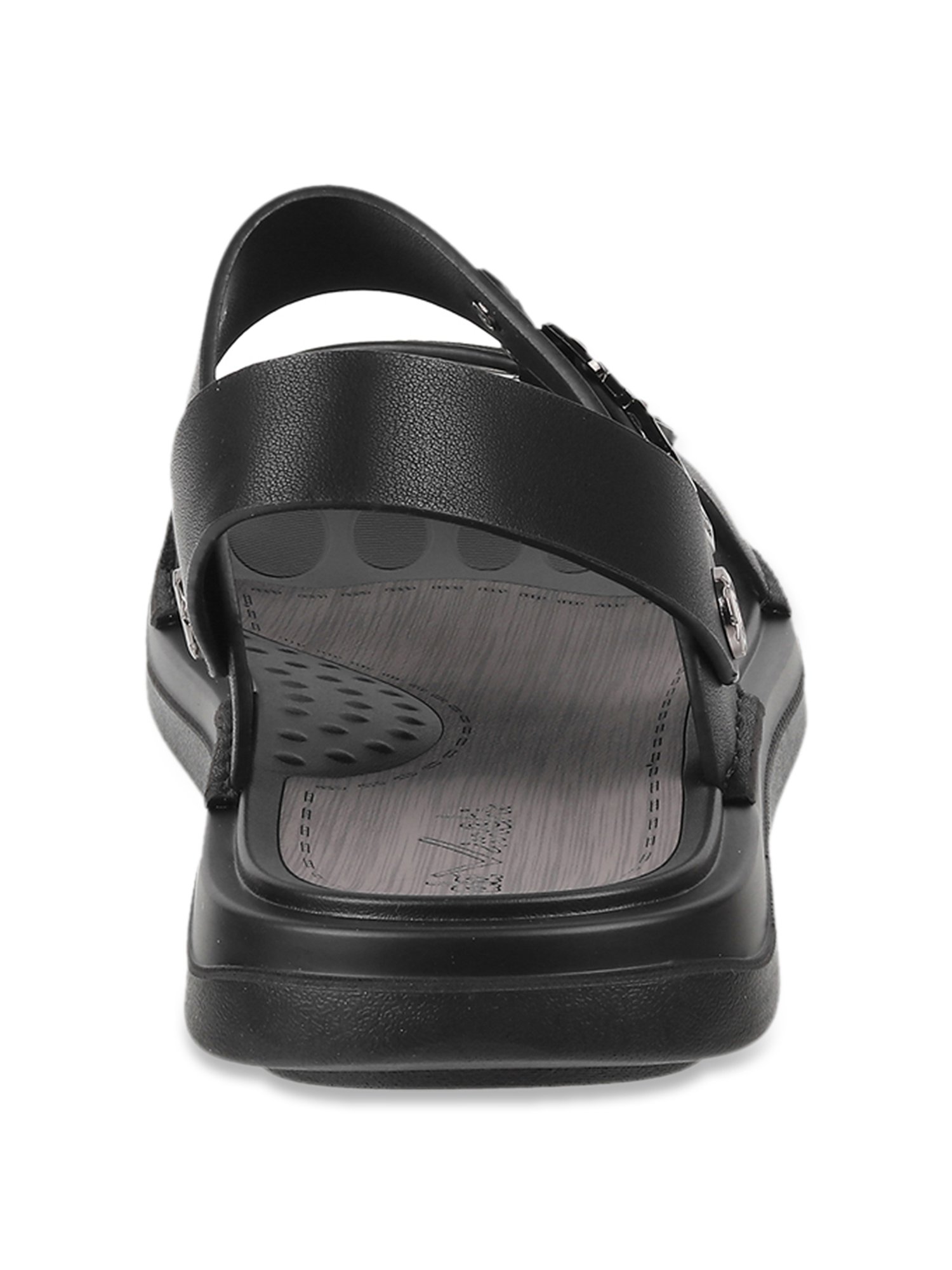 Da Vinchi by Metro Men's Black Back Strap Sandals