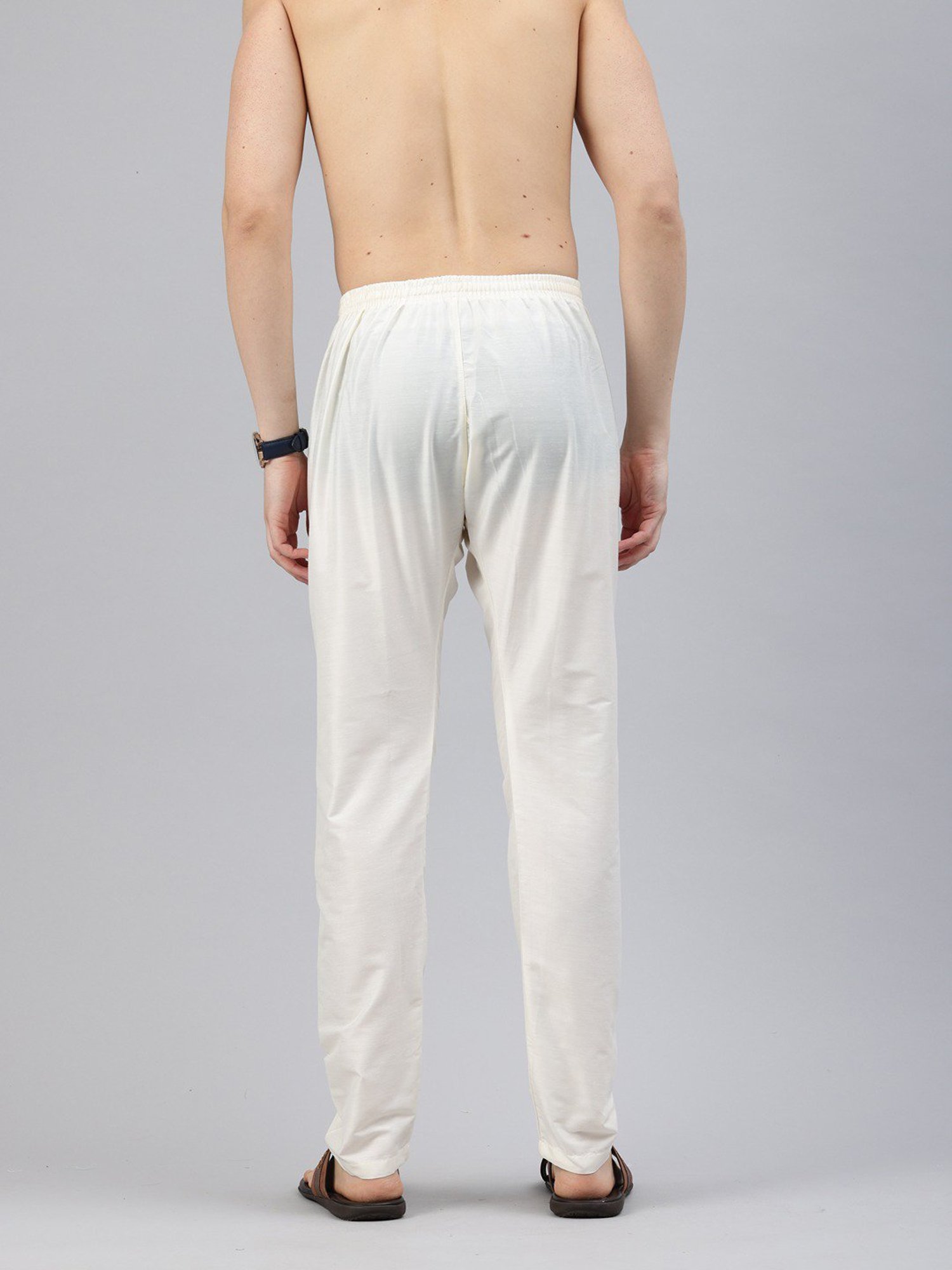 Manthan Cream Regular Fit Pyjamas