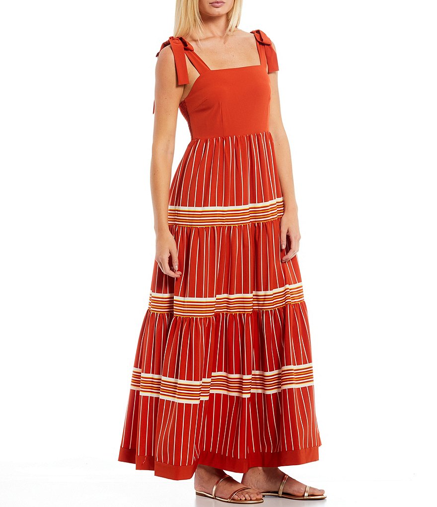 A Loves A Shoulder Strap Square Neck Maxi Dress
